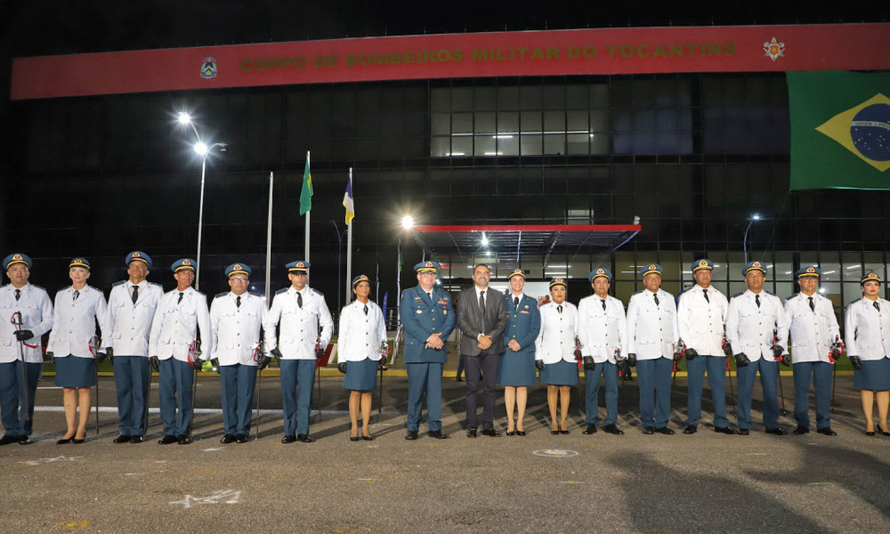 Governador Wanderlei Barbosa participa de solenidade que promove 116 bombeiros e entrega Jet Skis para a corporação - Foto: Marcio Vieira/Governo do Tocantins